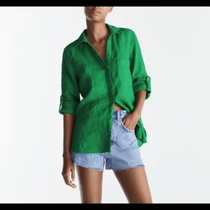 Zara 100% linen shirt